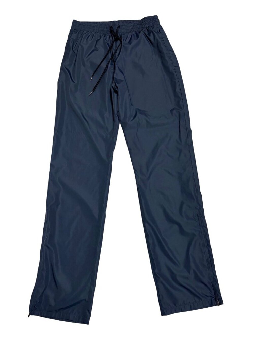 Idtswch Men L/36 Navy Drawstring Joggers Pants Mesh Lining Zip Ankles Activewear